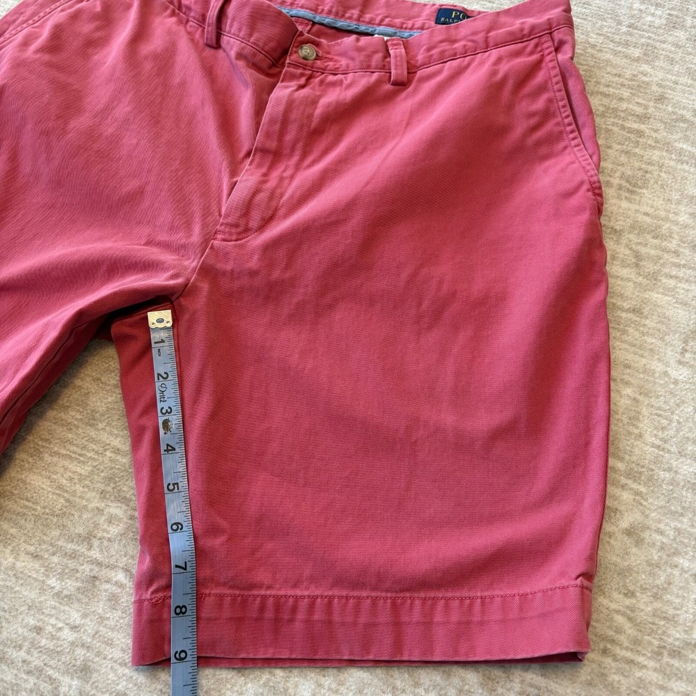 VTG Polo Ralph Lauren Shorts Men's 36 Chino Coral Pink Flat Front Active Walking - Picture 3 of 7